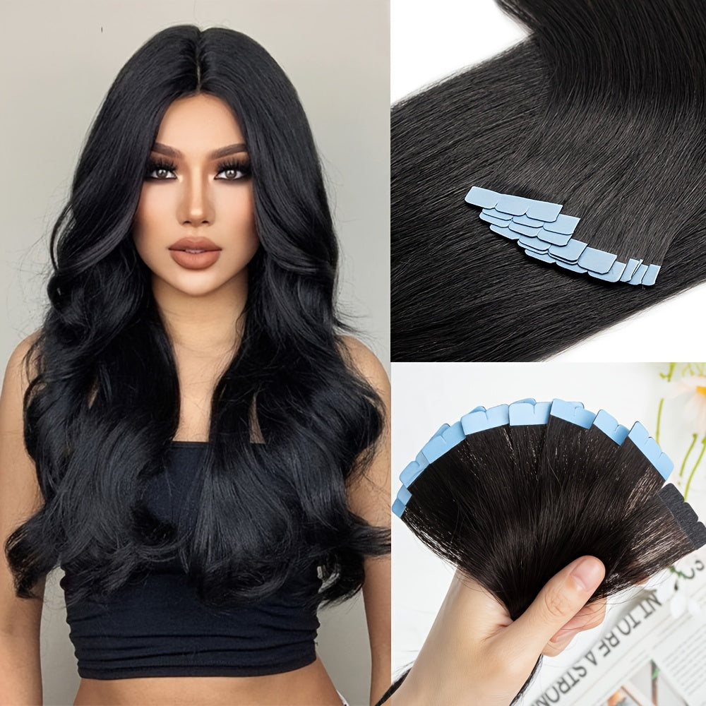 Invisible Seamless Tape-In Hair Extensions Ranging from 12 to 50.8 cm with Double-Sided Mini Tape.