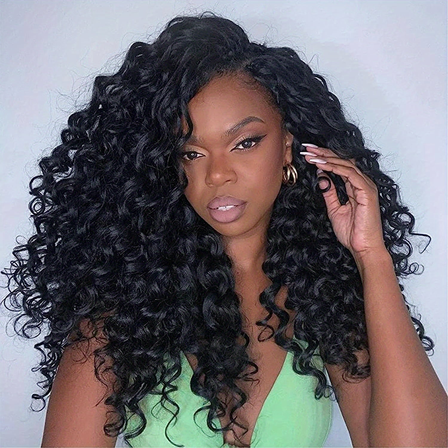 4 Packs Curl Crochet Hair Short Curly Crochet Hair For Women Water Wave Beach Curl Deep Twist Crochet Braids Synthetic Braiding Hair Extensions
