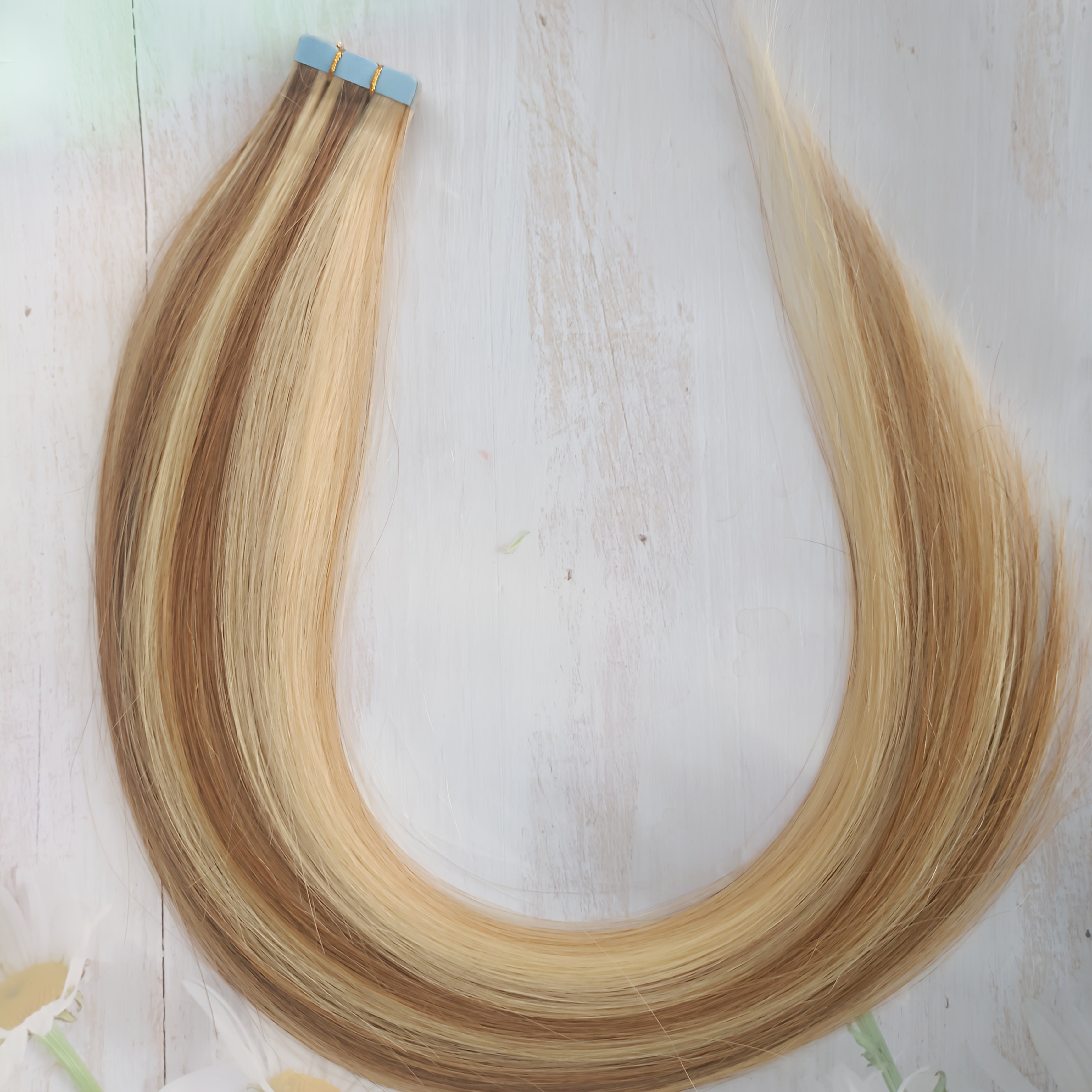 10pcs Light Brown Straight Remy Human Hair Extensions - Mini Tape-In, Easy to Apply & Style, Elegant Women'S Hairpieces for Thick Extensions, Stylish and Natural-Looking