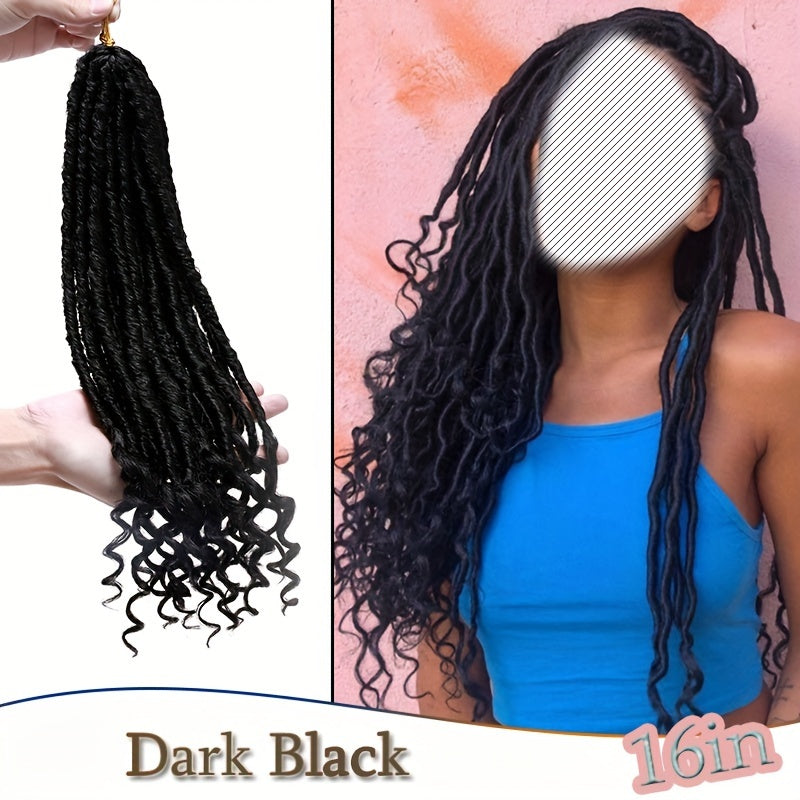 3Packs Goddess Box Braids Crochet Hair, 50.8 cm 40.64 cm Solid Ombre Boho Crochet Twist Braids Faux Locs With Curly Ends Dreadlocks 24 Strands/ Bulks For Black Women, Bohomian Box Braids Crochet Butterfly Locks Hair Extensions Soft Re-Looped