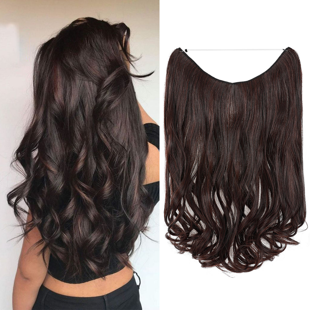 Hair Extensions Invisible Hair Extensions Secret Hidden Wire Long Curly Hair Pieces For Women Synthetic Halloween Christmas