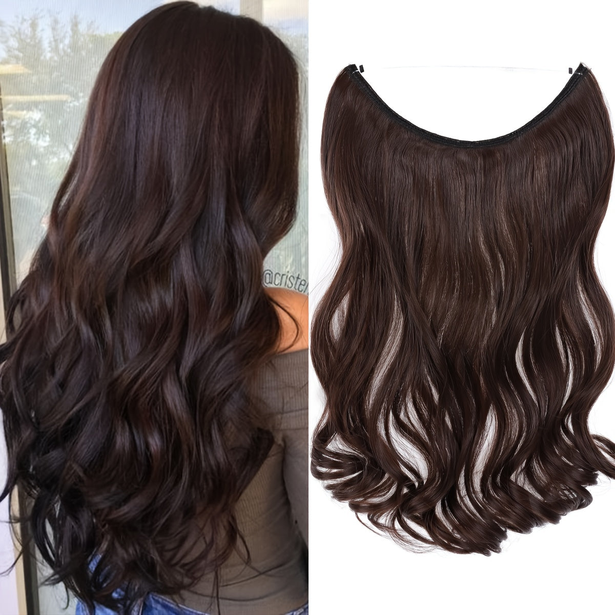 Hair Extensions Invisible Hair Extensions Secret Hidden Wire Long Curly Hair Pieces For Women Synthetic Halloween Christmas
