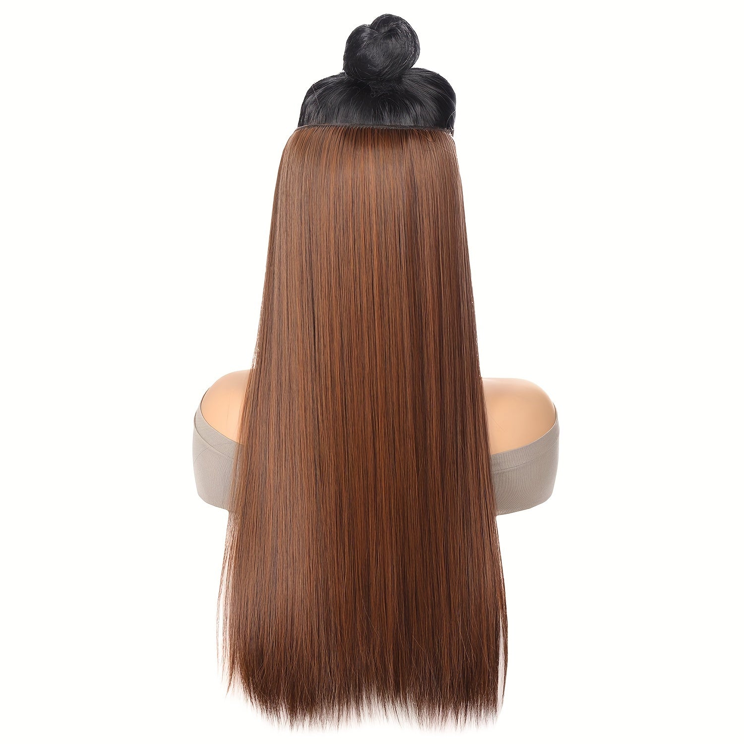 Synthesis Of The Line Type Hair Extensions Straight Hair Wig Piece One Hairpiece With Invisible Fish Line Transparent Wire Adjustable Size