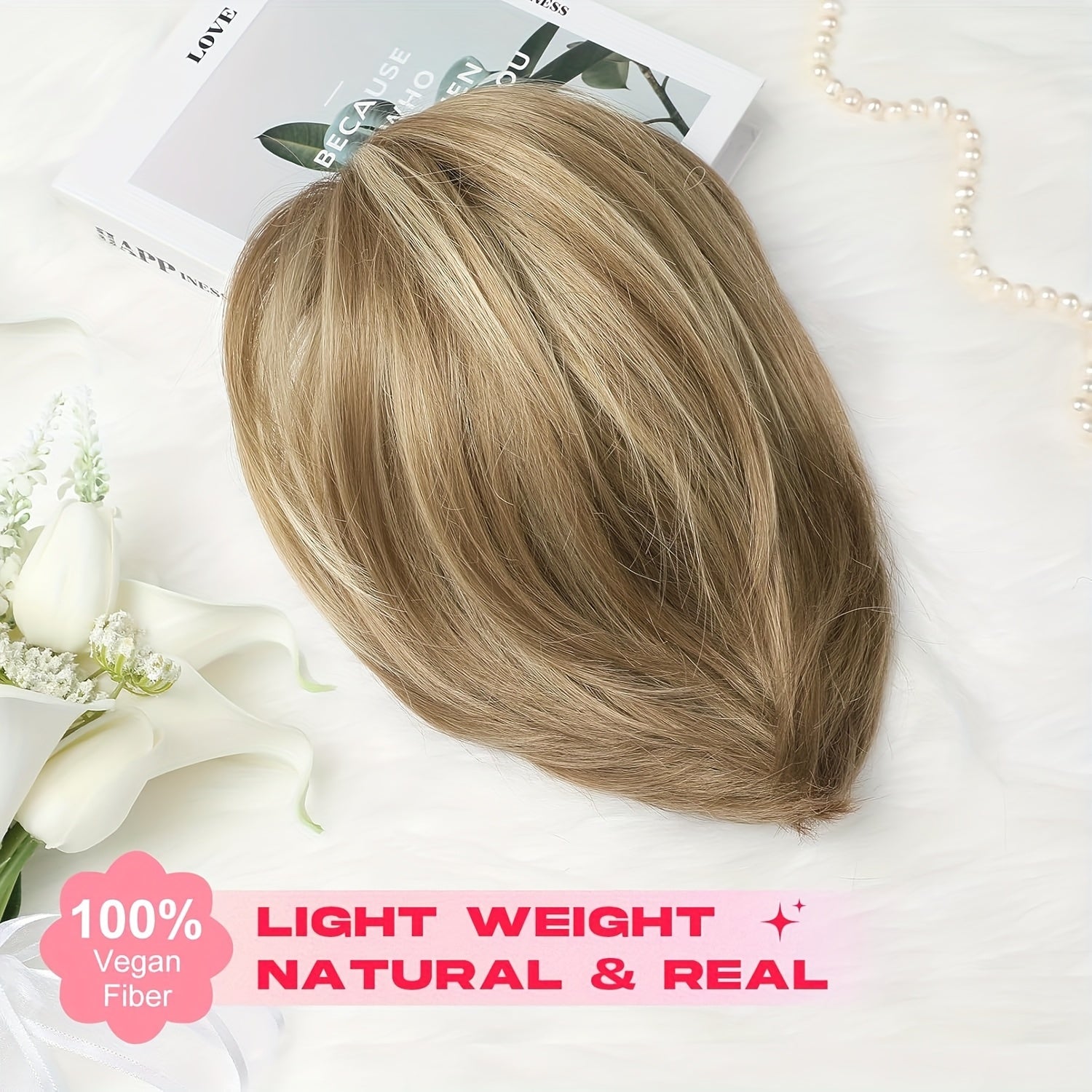 10-Inch Claw Clip Ponytail Extension, Soft Synthetic Natural Look in Blonde - High-Temperature Fiber, Women'S Fashion Highlighted Curly Wave Ponytai