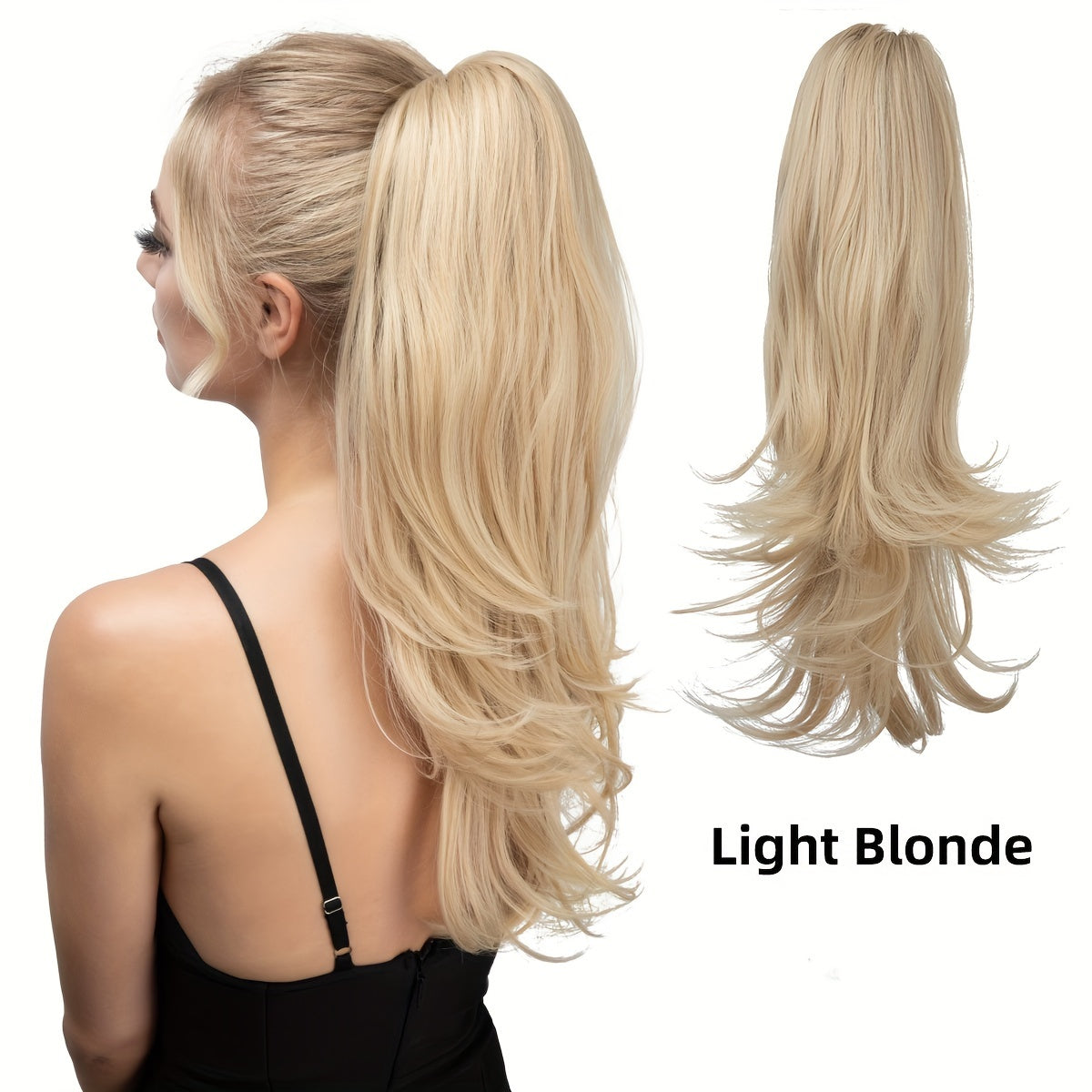 18-inch Elegant Clip-in Ponytail Extension Hairpiece - Versatile Multi-Style Synthetic Hair Accessory for Women - Easy to Wear, Natural Looking, and Long-Lasting Ponytail Solution