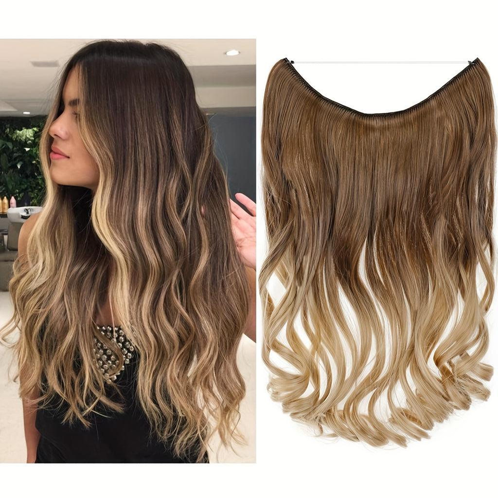Hair Extensions Invisible Hair Extensions Secret Hidden Wire Long Curly Hair Pieces For Women Synthetic Halloween Christmas