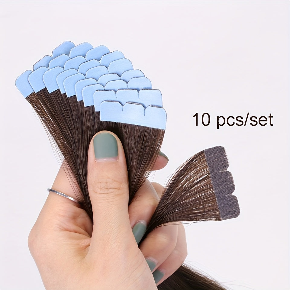 Invisible Seamless Tape-In Hair Extensions Ranging from 12 to 50.8 cm with Double-Sided Mini Tape.