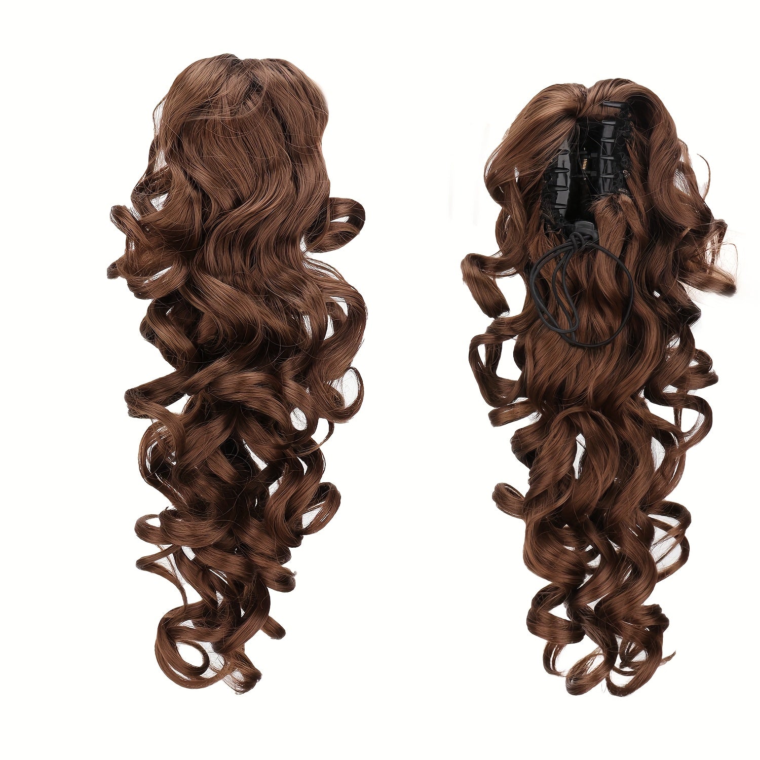 Vintage Ponytail Wig - Stylish Synthetic Heat-Resistant Hairpiece for Casual Attire, Perfect for Halloween and Christmas Celebrations