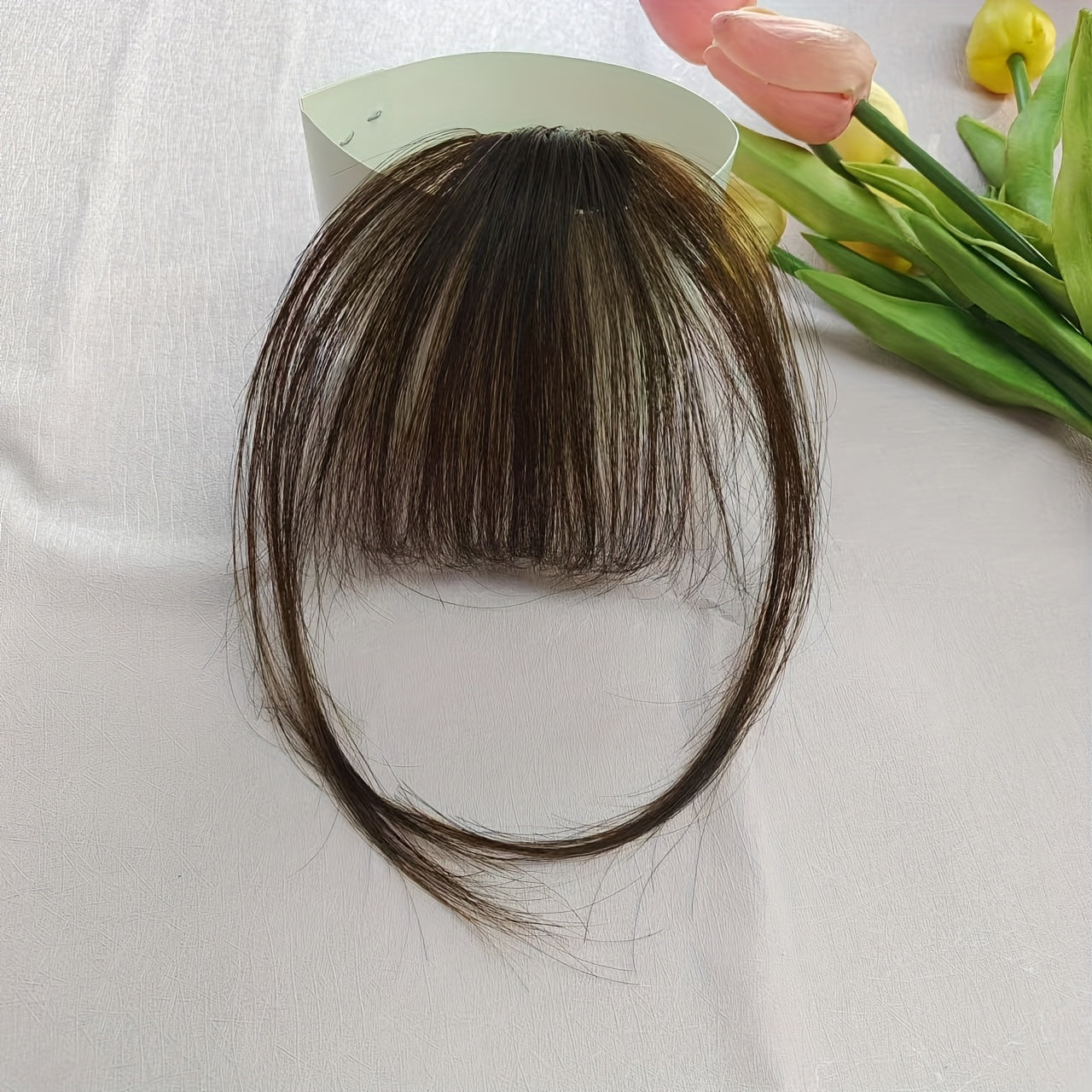 Clip-In Bangs - Invisible & Seamless Lightweight 100% Human Hair, Wispy Bangs with Sideburns, Natural Curved Hair Extensions for Women, Daily Wear & Stylish Look, Stylish Hair Accessory | Natural Hair Look | Lightweight Hairpiece, Hair Extensions