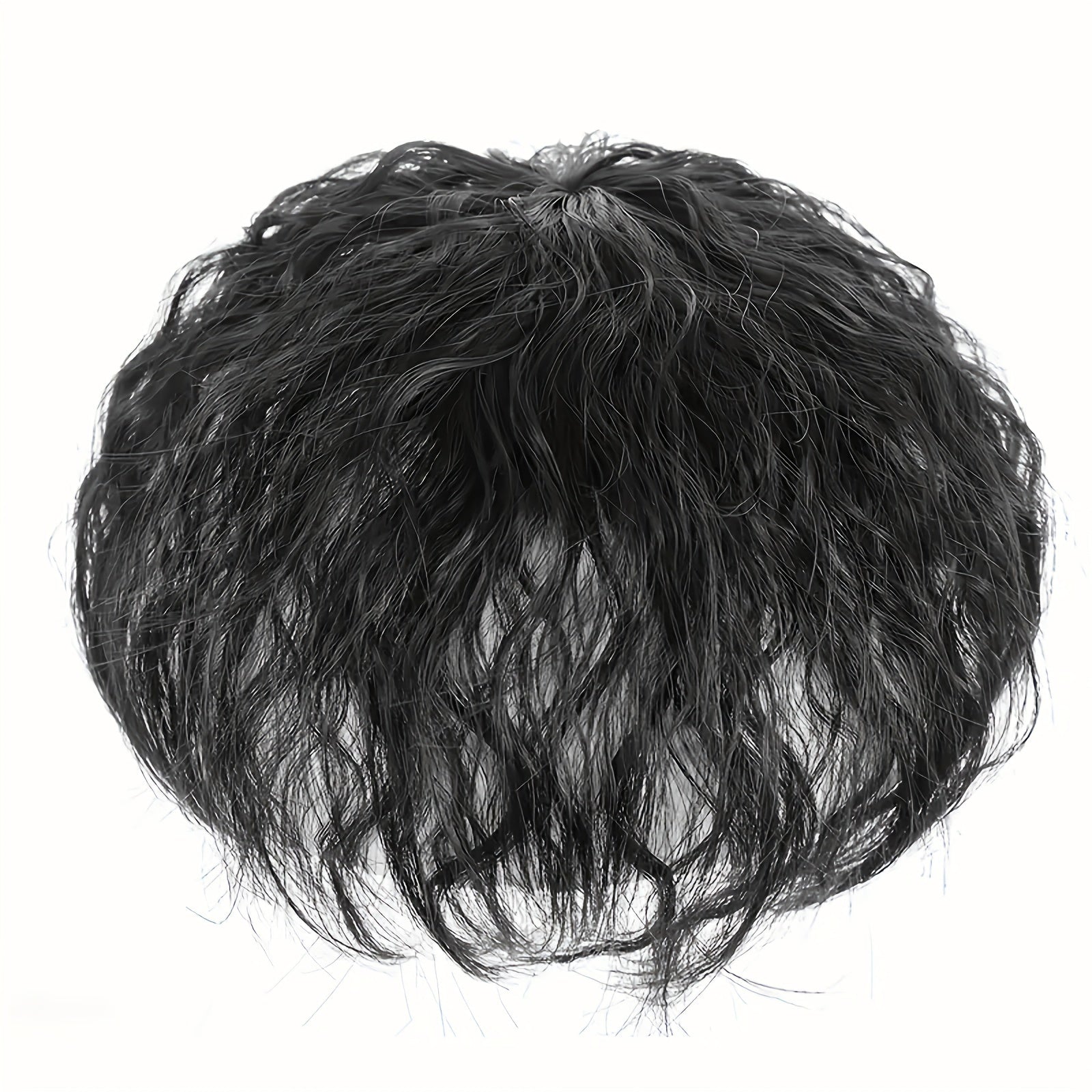 Chic Water Wave Clip-In Hair Extensions with Bangs for Women - Black & Brown, Adds Volume & Covers White Hair, Perfect for Everyday Use