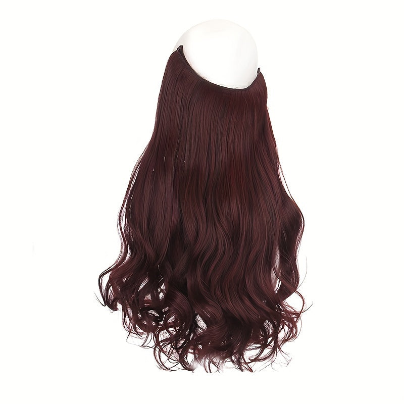 Invisible Wire Women's Hair Extensions - Easy-Clip Curly Synthetic Hairpieces, Comfortable & Natural-Looking for Full-Body Curls