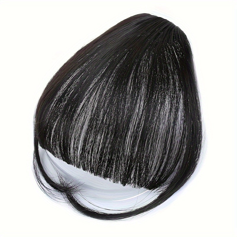 Dark Brown Black Clip In Bangs - One Piece Fringe Hairpiece for Natural-Looking Volume and Length Hair Accessories Halloween Christmas