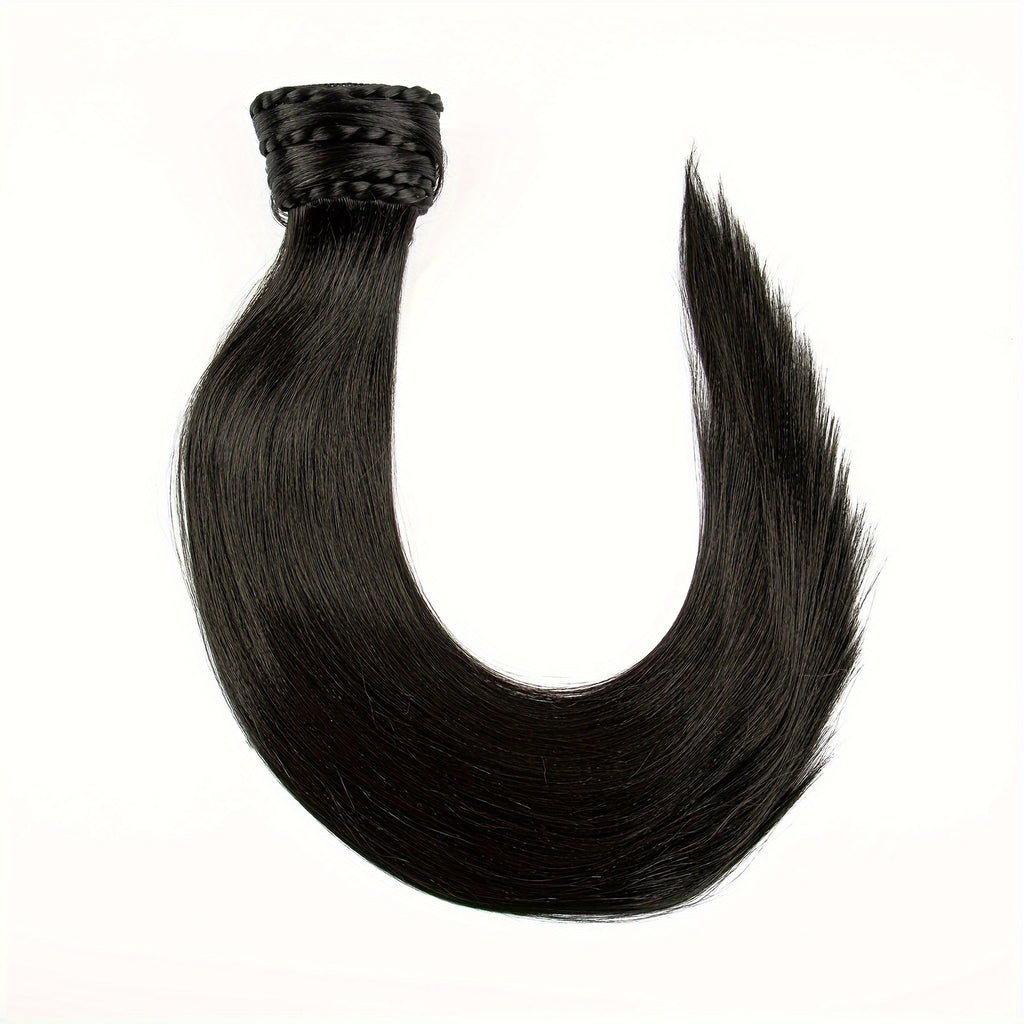 Elegant Straight Ponytail Hair Extension for Women, Synthetic Clip-In Tail Hairpiece, Versatile Accessory for All - Fashion Fiber Chic Ponytail Extension