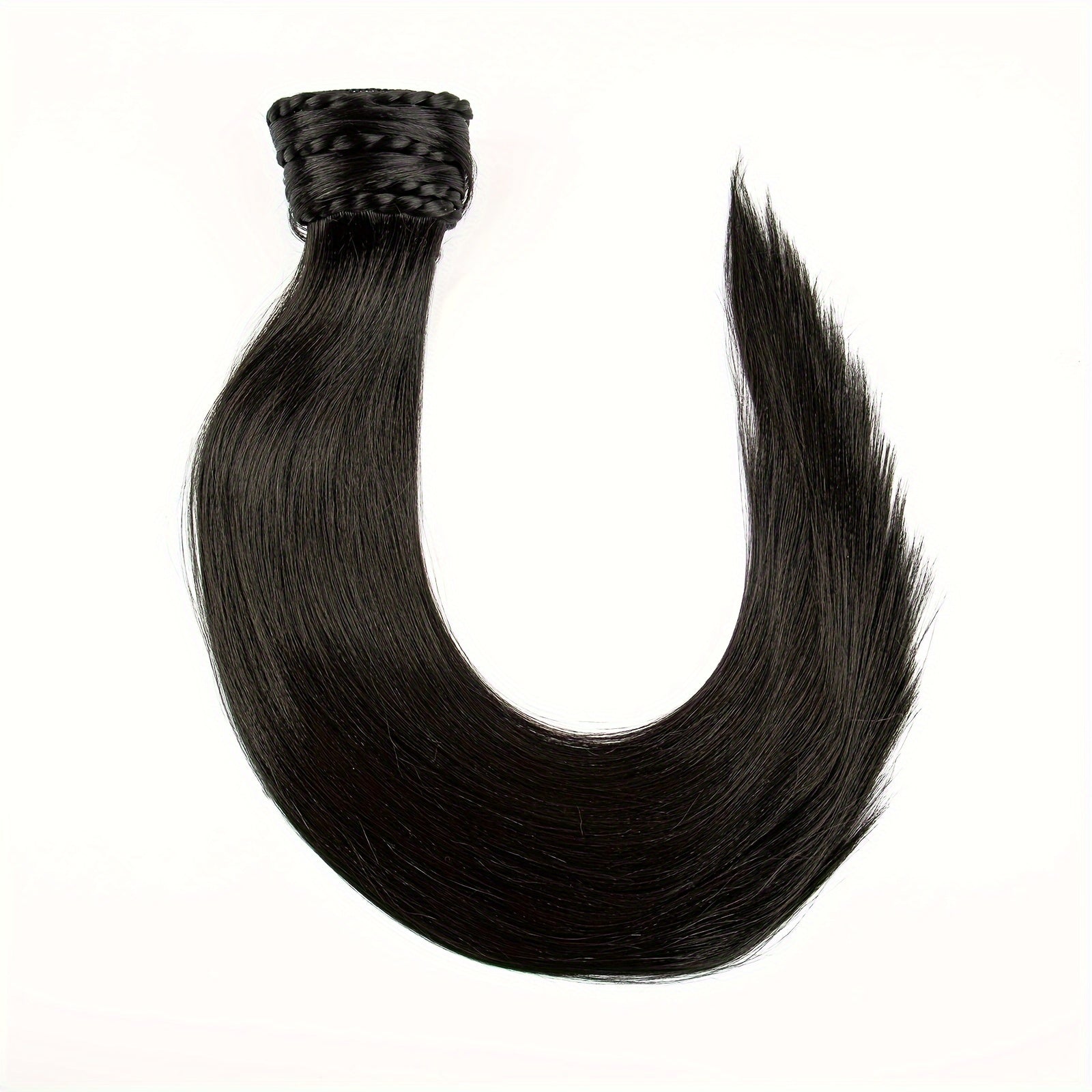 Elegant Straight Ponytail Hair Extension for Women, Synthetic Clip-In Tail Hairpiece, Versatile Accessory for All - Fashion Fiber Chic Ponytail Extension
