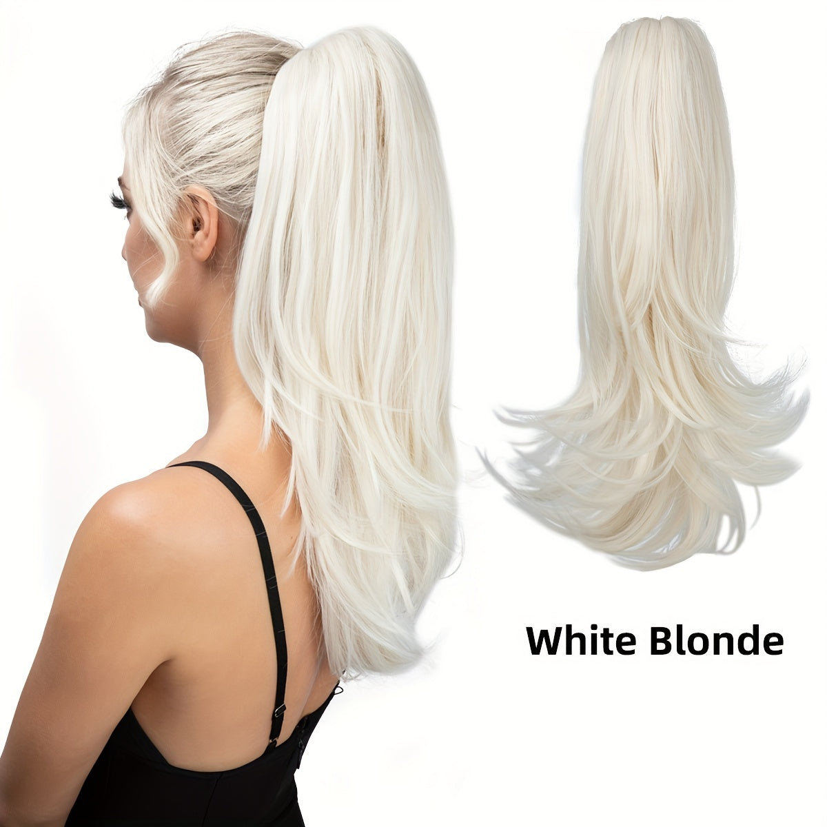 18-inch Elegant Clip-in Ponytail Extension Hairpiece - Versatile Multi-Style Synthetic Hair Accessory for Women - Easy to Wear, Natural Looking, and Long-Lasting Ponytail Solution