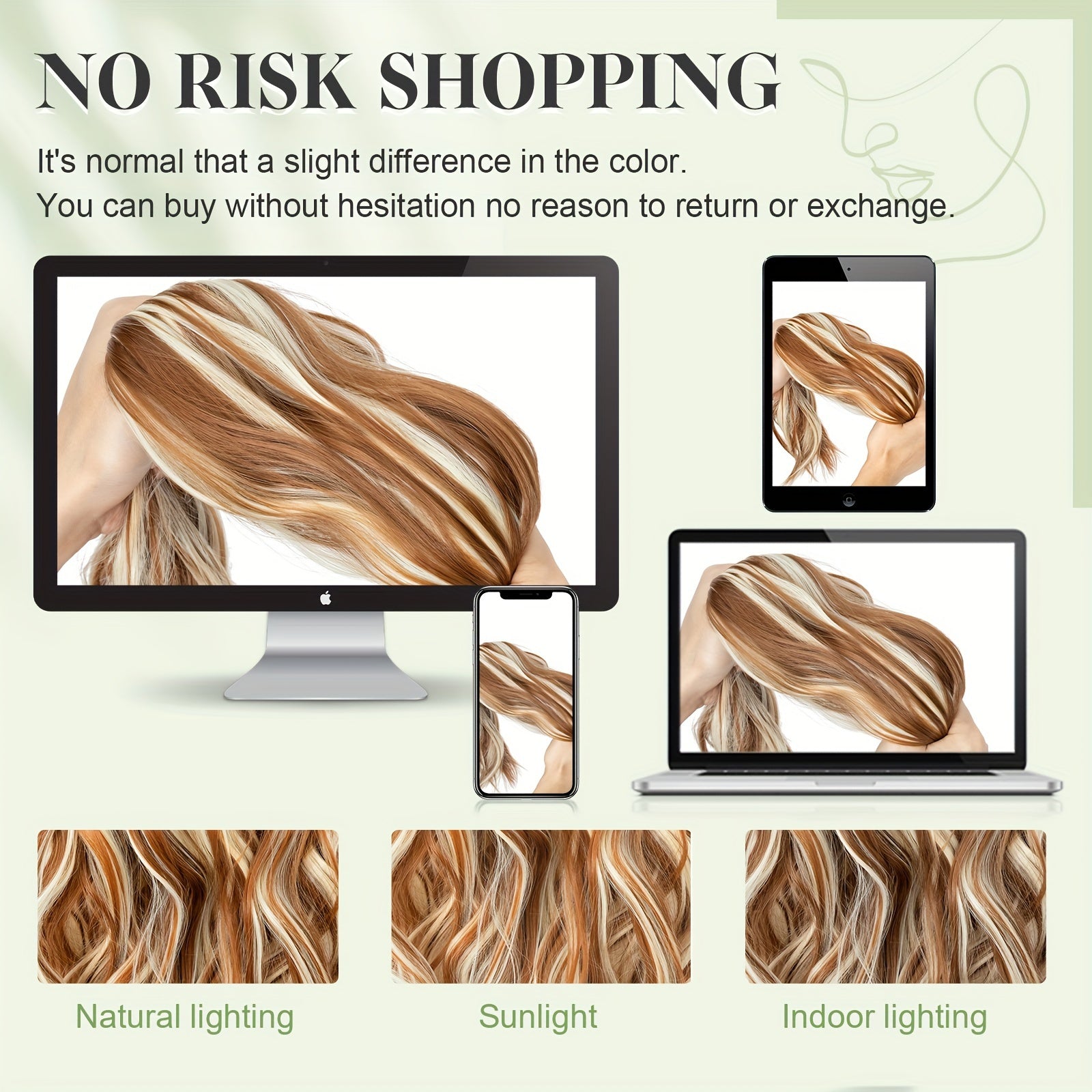 Balayage 55.88 cm Clip In Hair Extensions 4pcs Long Wavy Thick Highlighted Clip In Hairpieces Curly Synthetic Full Head Hair Extension for Women Daily Use Brown Bleach Blonde Black Christmas And Halloween Gift