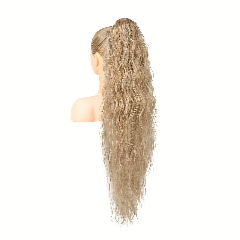 Ponytail Extension, 34" Long Wavy Drawstring Ponytail Extensions, Softer Lighter Synthetic Clip In Hair Extensions Hairpiece For Women Halloween Christmas