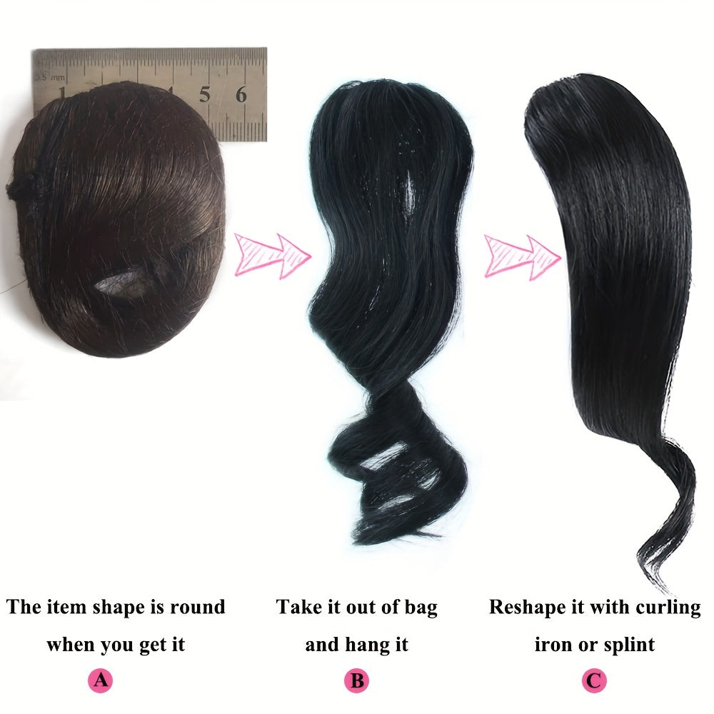 Side Hair Bangs 100% Human Hair Clip In Hair Extensions Elegant For Daily Use Cosplay Party Hair Bangs Valentine Gift - Style: Elegant; Gender: Women; Curl: Body Wave; Hair Material: Human Hair