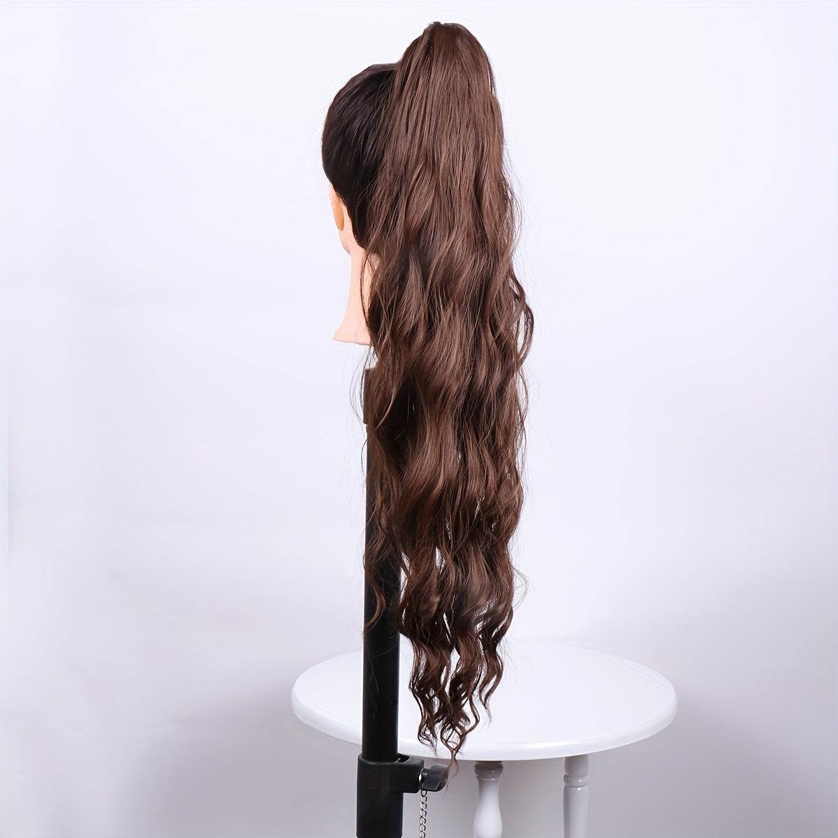 Purple Ponytail Extensions, Long Synthetic Pony Tails Hair Extensions Clip On Ponytails For Women, 60.96cm Claw Ponytail Extension Hair Piece Wavy High Pony Tails Synthetic Heat Friendly Fiber For Girls
