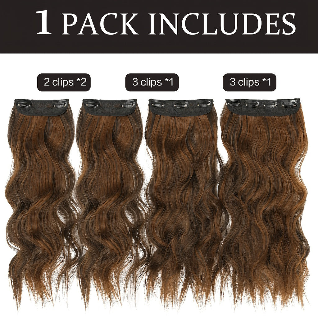 YUSULAXI Body Wave Heat Resistant High Temperature Fiber Hair Extension, 22 Inch Long, Ombre Color, for Women