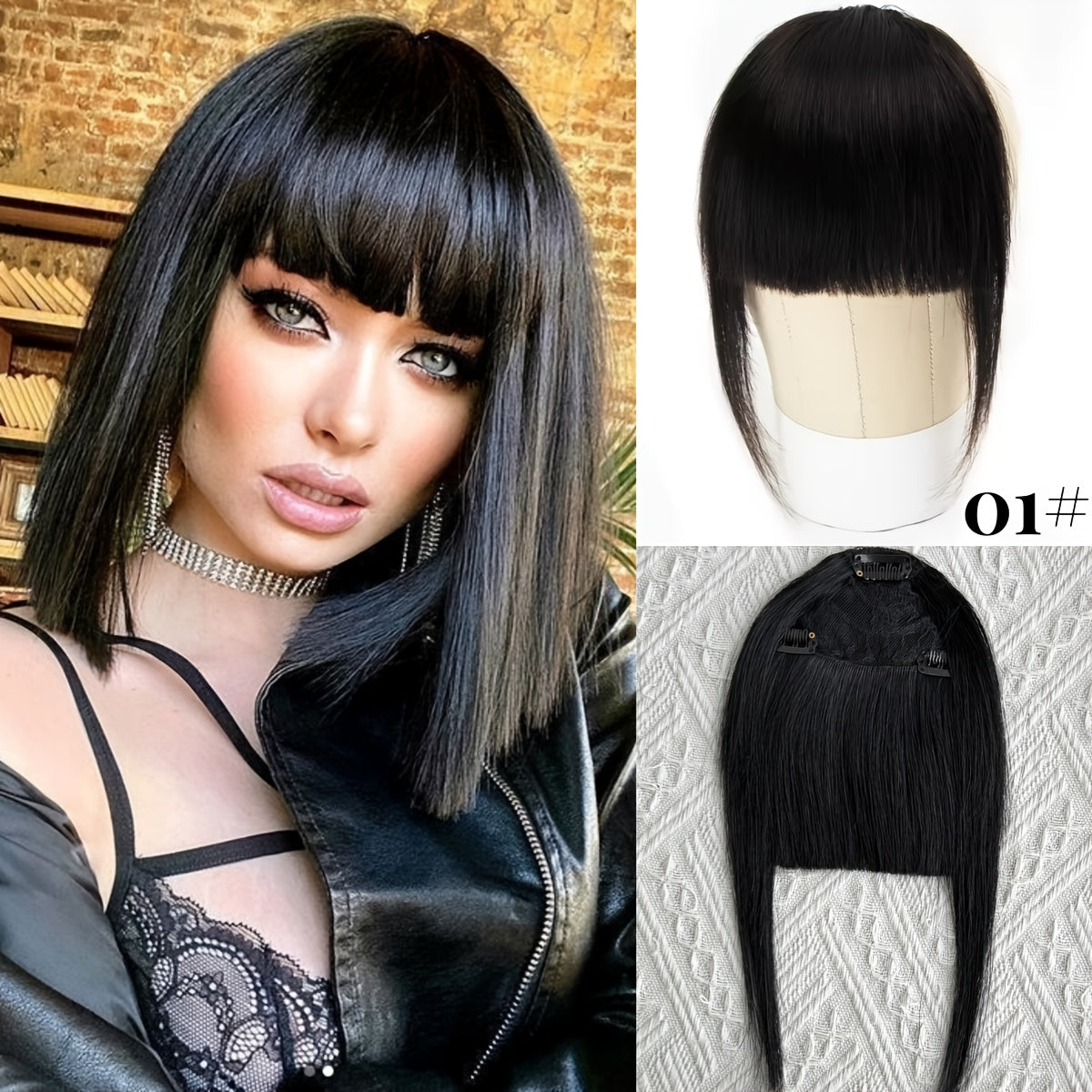 Elegant Women'S 100% Human Hair Bangs Clips, Platinum Blonde Remy Human Hair, 15.24cm Air Fringe Bangs Hairpiece for Women