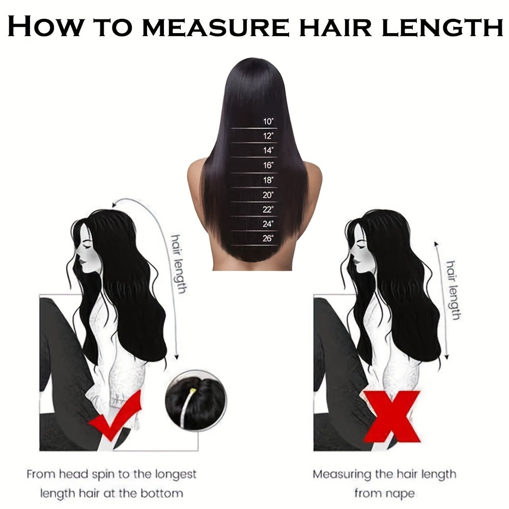 [Soft Human Hair Extensions] 8pcs 18 Clips Clip In Hair Extensions | 16-24 Inch Soft & Natural Straight Human Hairpieces for Women - Adding Volume & Beauty