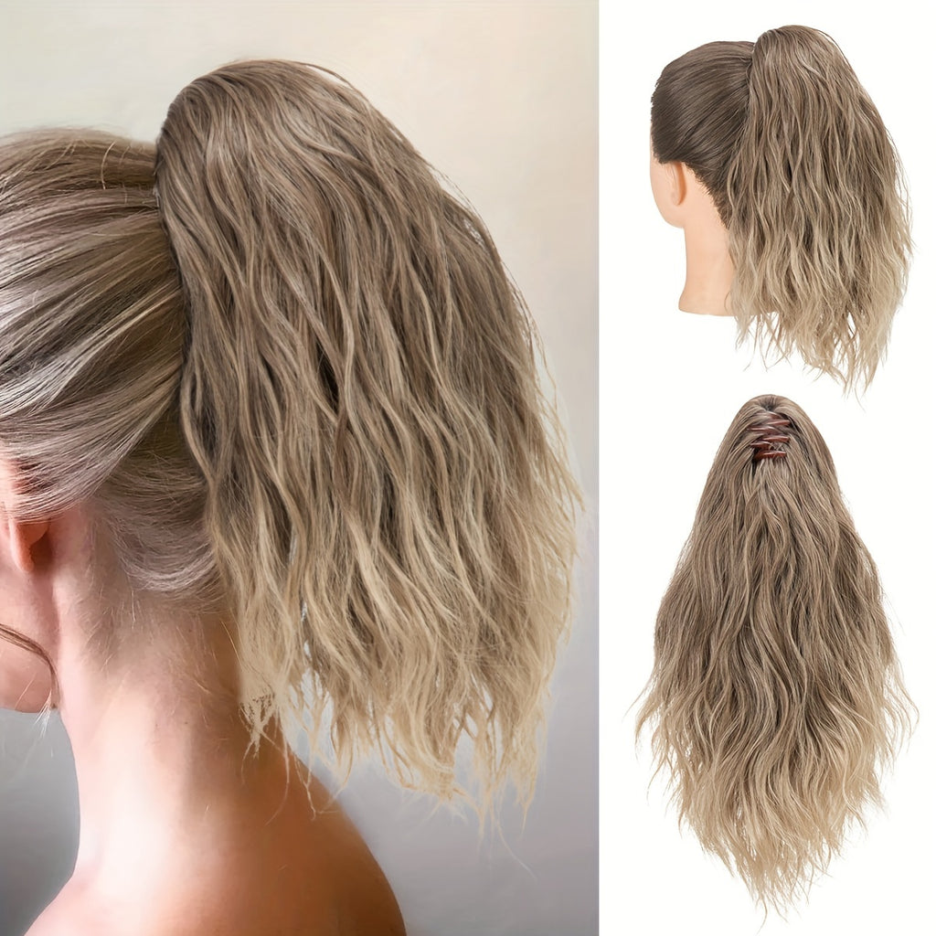 14inch Curly Wavy Fluffy Synthetic Ponytail Hairpieces - Add Volume, Style, and Elegance to Your Hair with Easy Clip-In Design - Perfect for Caucasian Women Seeking a Long, Luscious Look