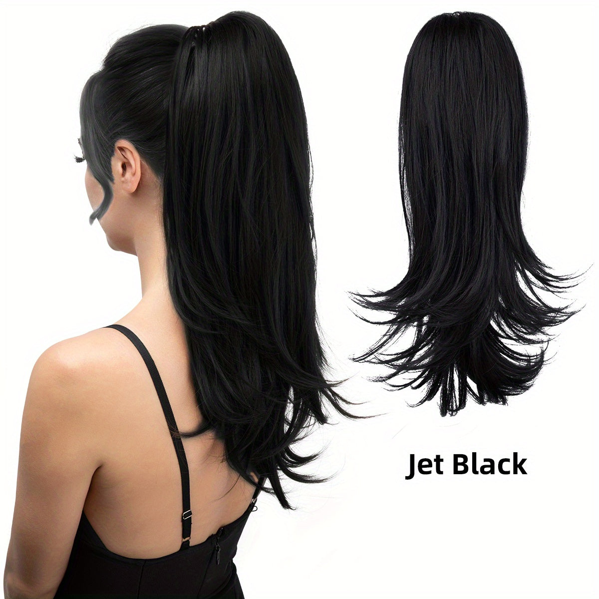180° Rotating Claw Clip Ponytail Extension for Women - Easy-to-Wear Synthetic Curly Wave Hairpiece, Natural Look with High-Temperature Fiber, Versatile Styling for All Hair Types, Versatile Hairpiece | Curly Wave Design | Secure Fit Clip