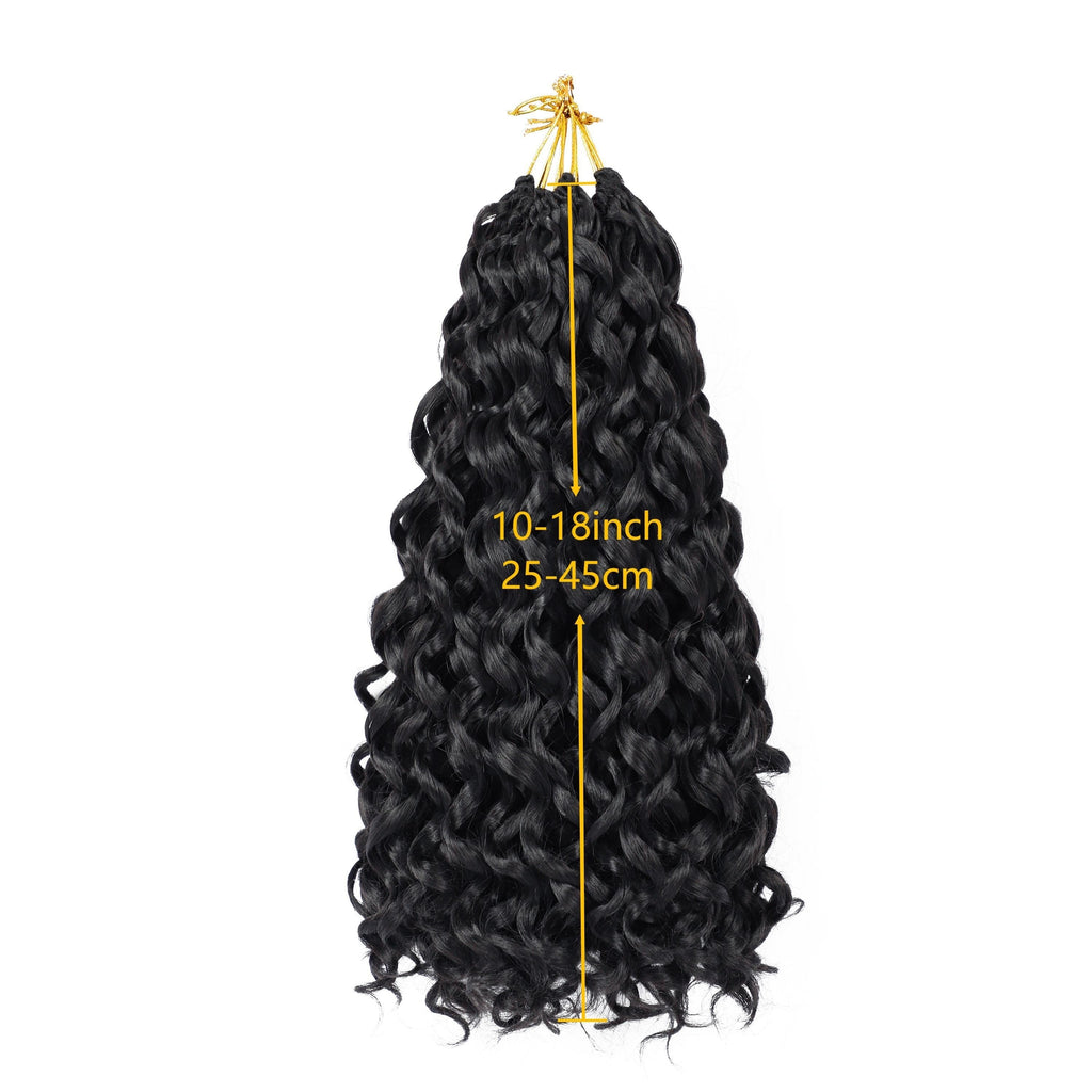 4 Packs Curl Crochet Hair Short Curly Crochet Hair For Women Water Wave Beach Curl Deep Twist Crochet Braids Synthetic Braiding Hair Extensions
