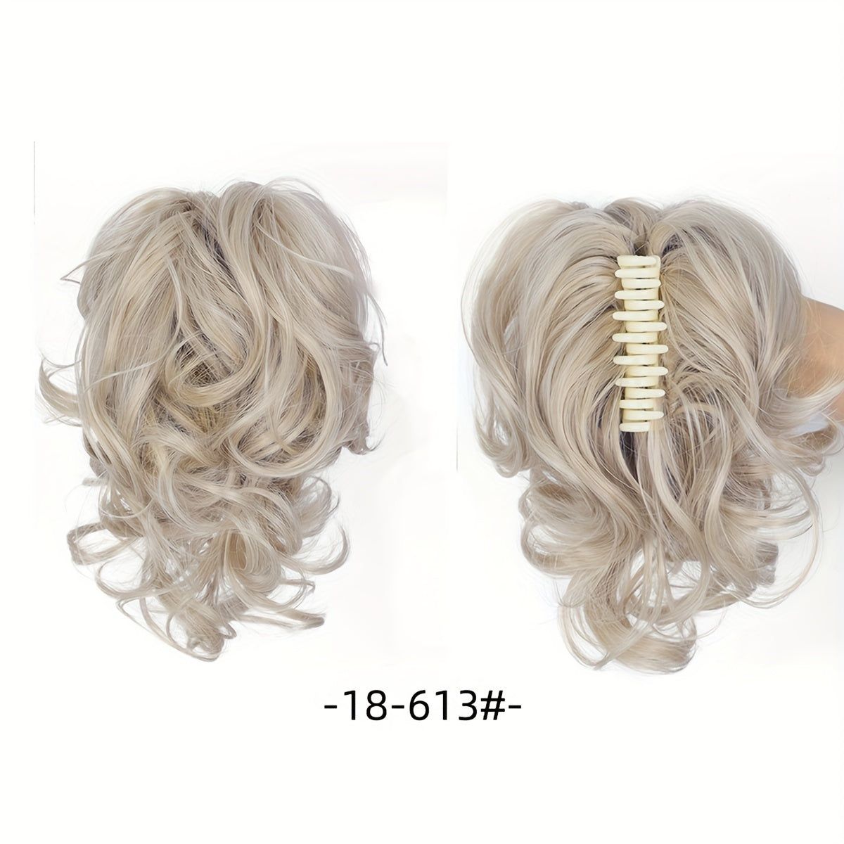 Elegant Curly Wave Ponytail Extension for Women, Fashionable Short Ponytail Clip-On Hairpiece with Volume and Texture