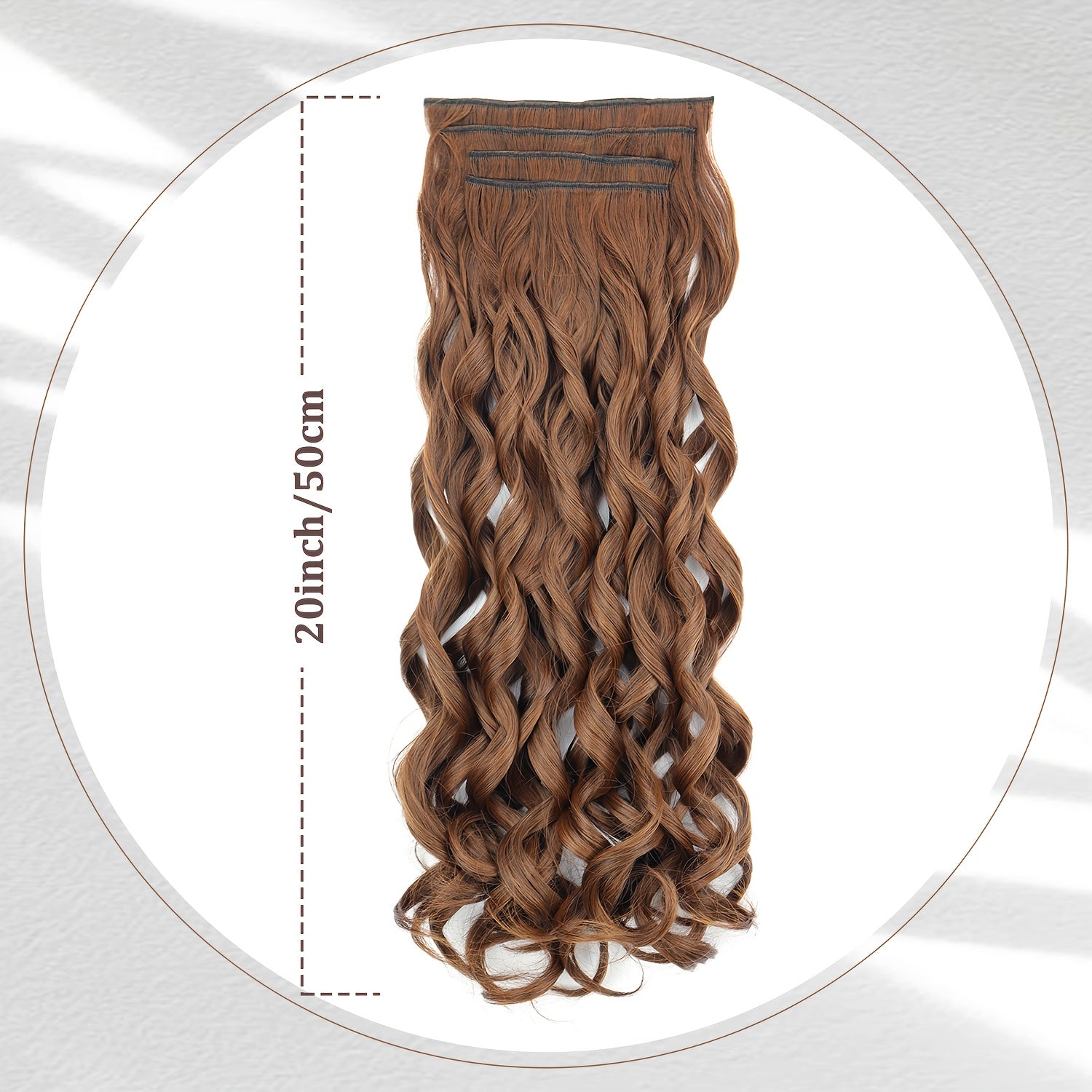 4pcs Clip-In Hair Extensions, 20 Inch Long Wavy Synthetic Fiber Wigs, Body Wave Style for Women, Perfect for Daily Use and Halloween Celebrations, Daily Hair Use | Elegant Wavy Hair | Synthetic Fiber Wigs, Hair Wigs