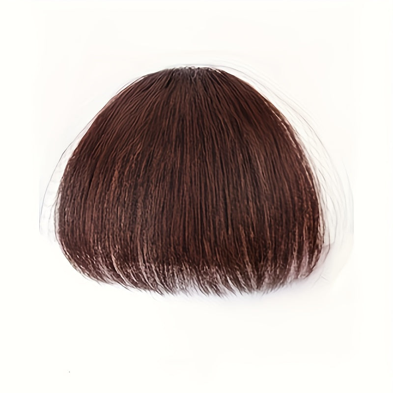 Chic Clip-In Bangs for Women - Straight, Natural Look with Temples | Versatile Hairpiece for All Hair Types