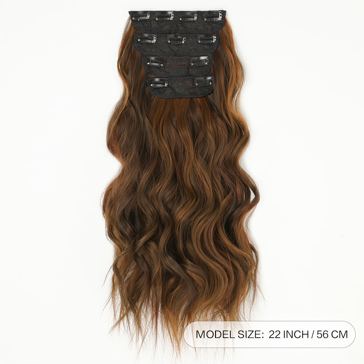 YUSULAXI Body Wave Heat Resistant High Temperature Fiber Hair Extension, 22 Inch Long, Ombre Color, for Women