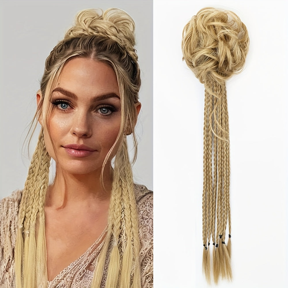 Women'S Silvery Gray Long Braid Ponytail Extension - High Temperature Fiber, Natural Look, Easy Attach, Everyday Synthetic Hairpiece for Women, Ponytail Extensio