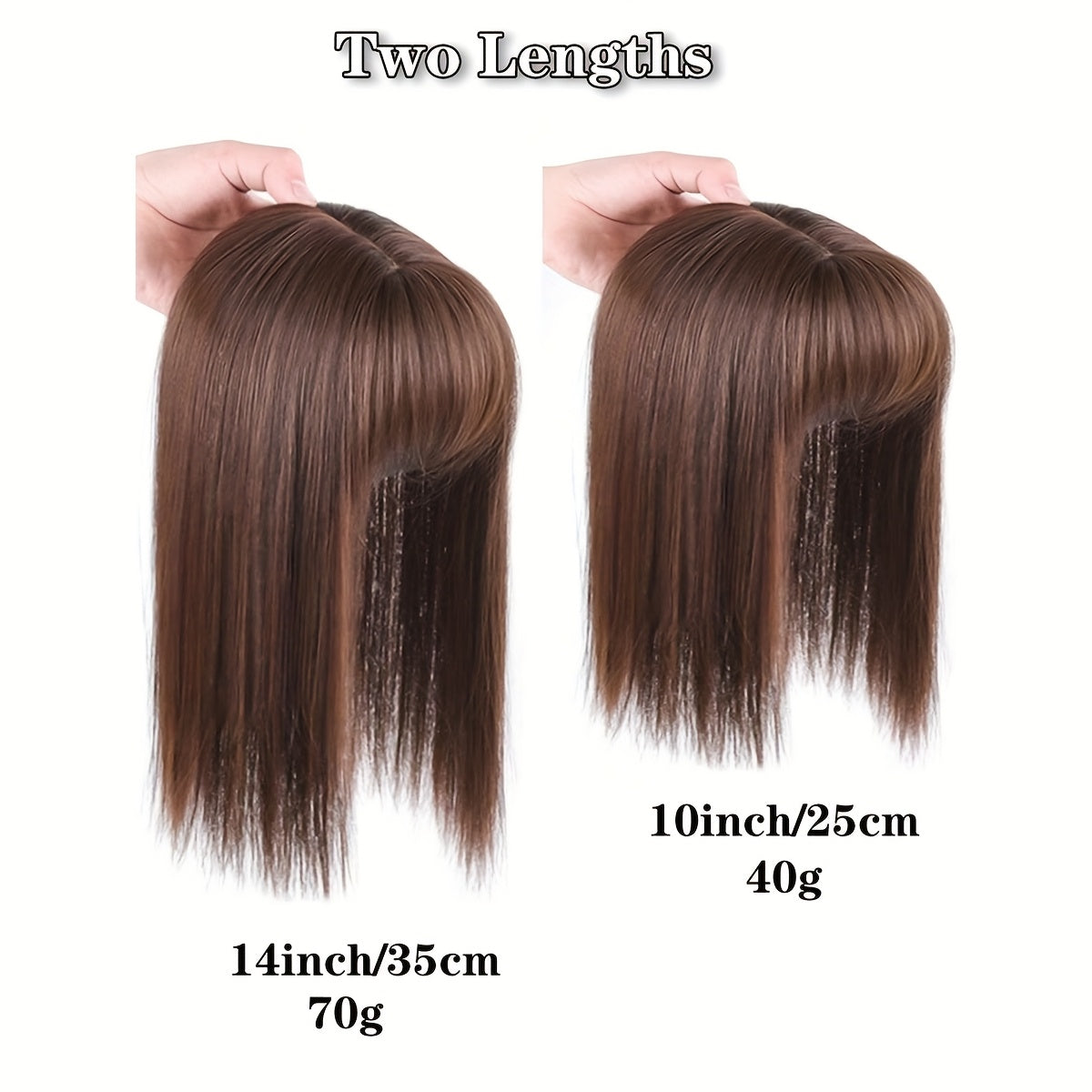 Seamless 3D Clip-In Bangs - Natural Look Straight Synthetic Hair Pieces for Women, Invisible White Hair Cover, Hair Clips