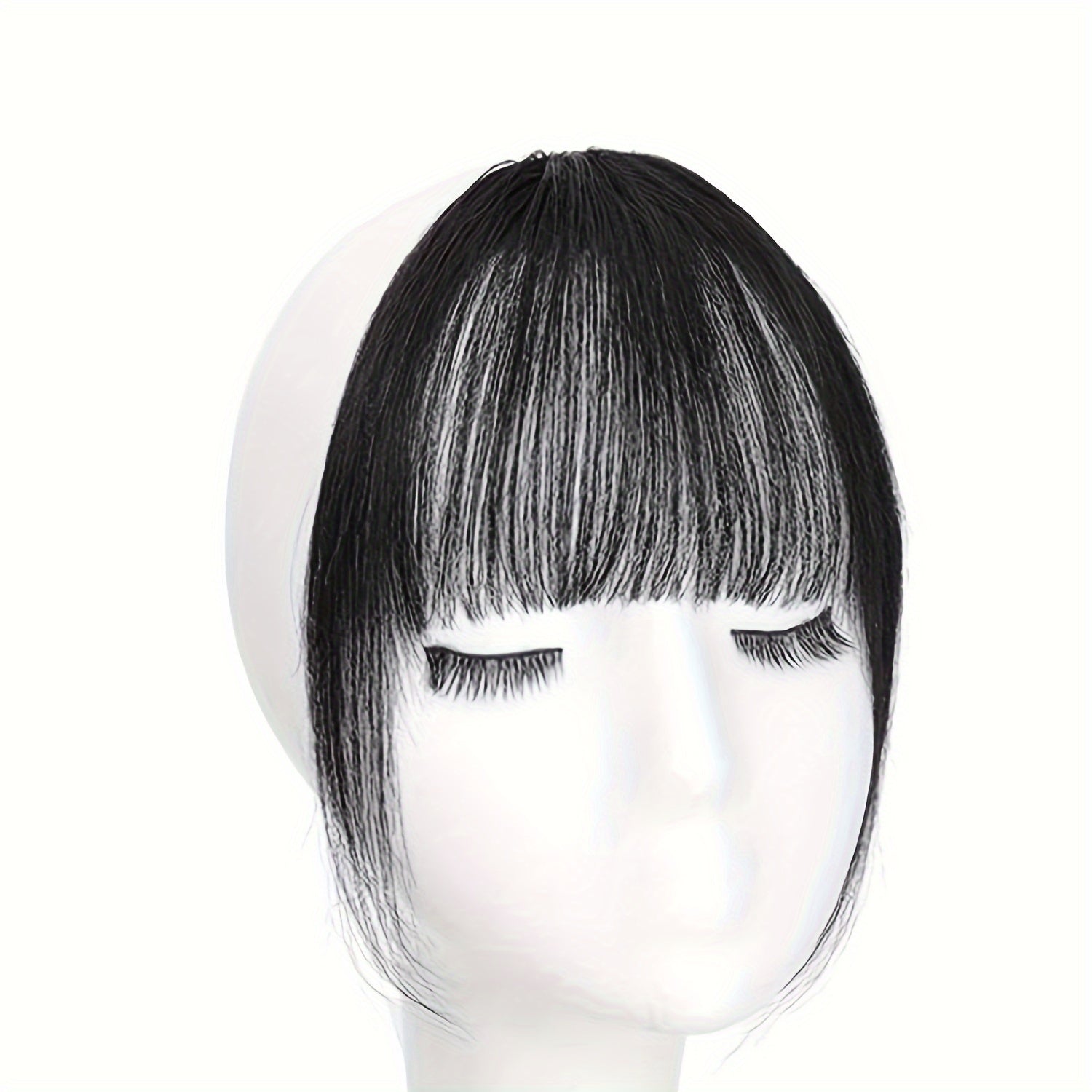 100% Real Hair Clip Style Bangs with Storage Box, Thin Bangs Clip Style Air Bangs, Sideburns and Fine Bangs Hair Extension Suitable for Women's Daily Use Hair Accessories