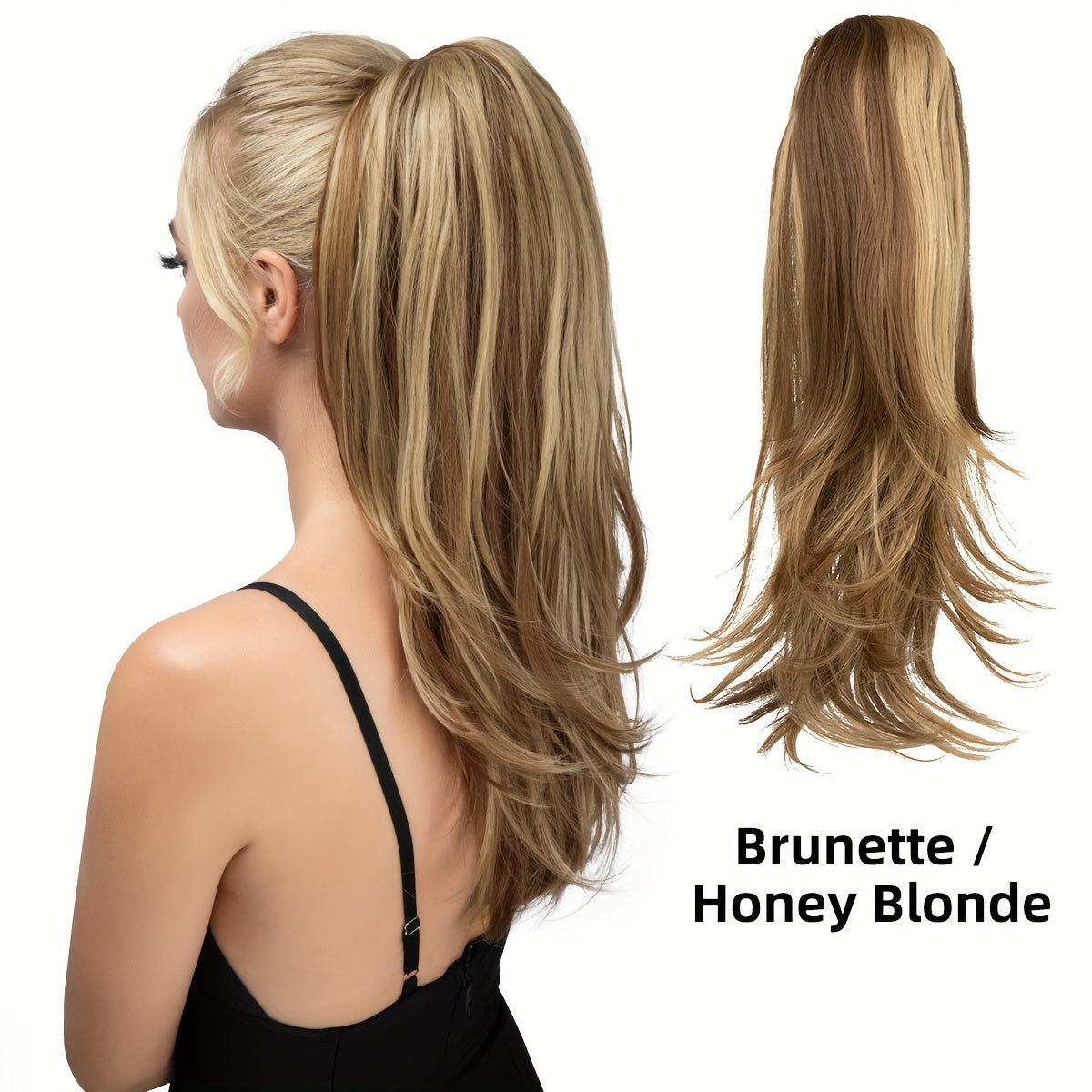 18-inch Elegant Clip-in Ponytail Extension Hairpiece - Versatile Multi-Style Synthetic Hair Accessory for Women - Easy to Wear, Natural Looking, and Long-Lasting Ponytail Solution