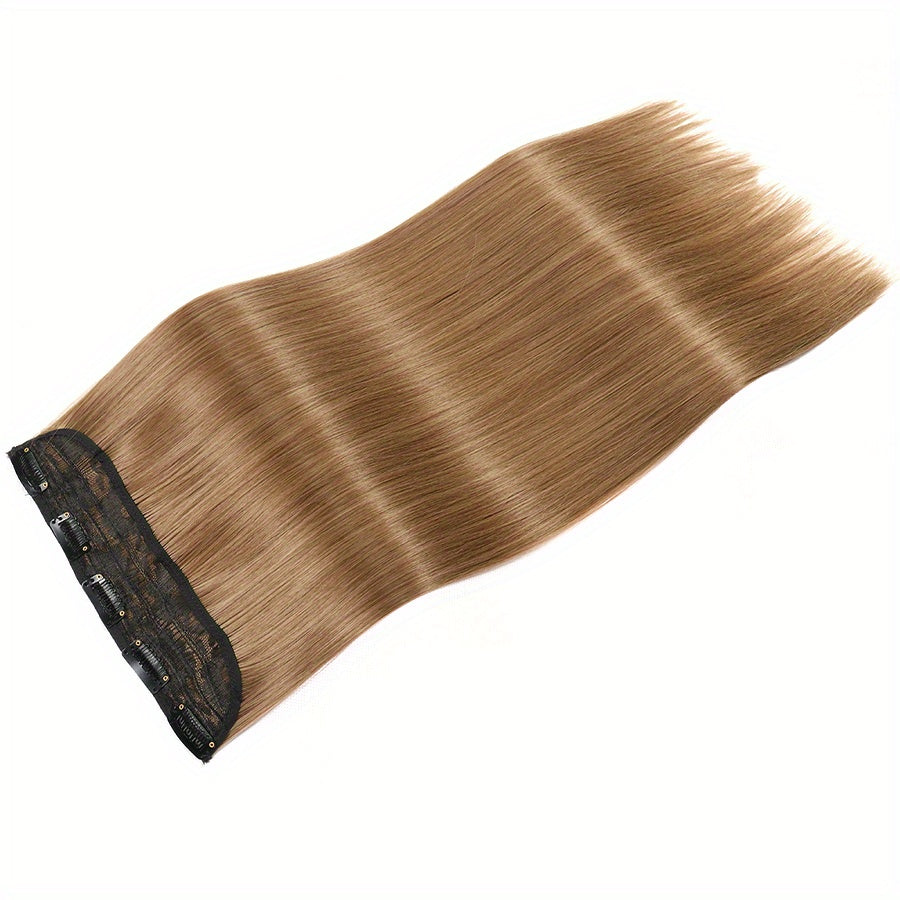 Natural Looking Long Straight Synthetic Hair Extensions - 1 pc Clip In Hair Pieces for Women Daily Use Hair Clips Hair Accessories Halloween Christmas