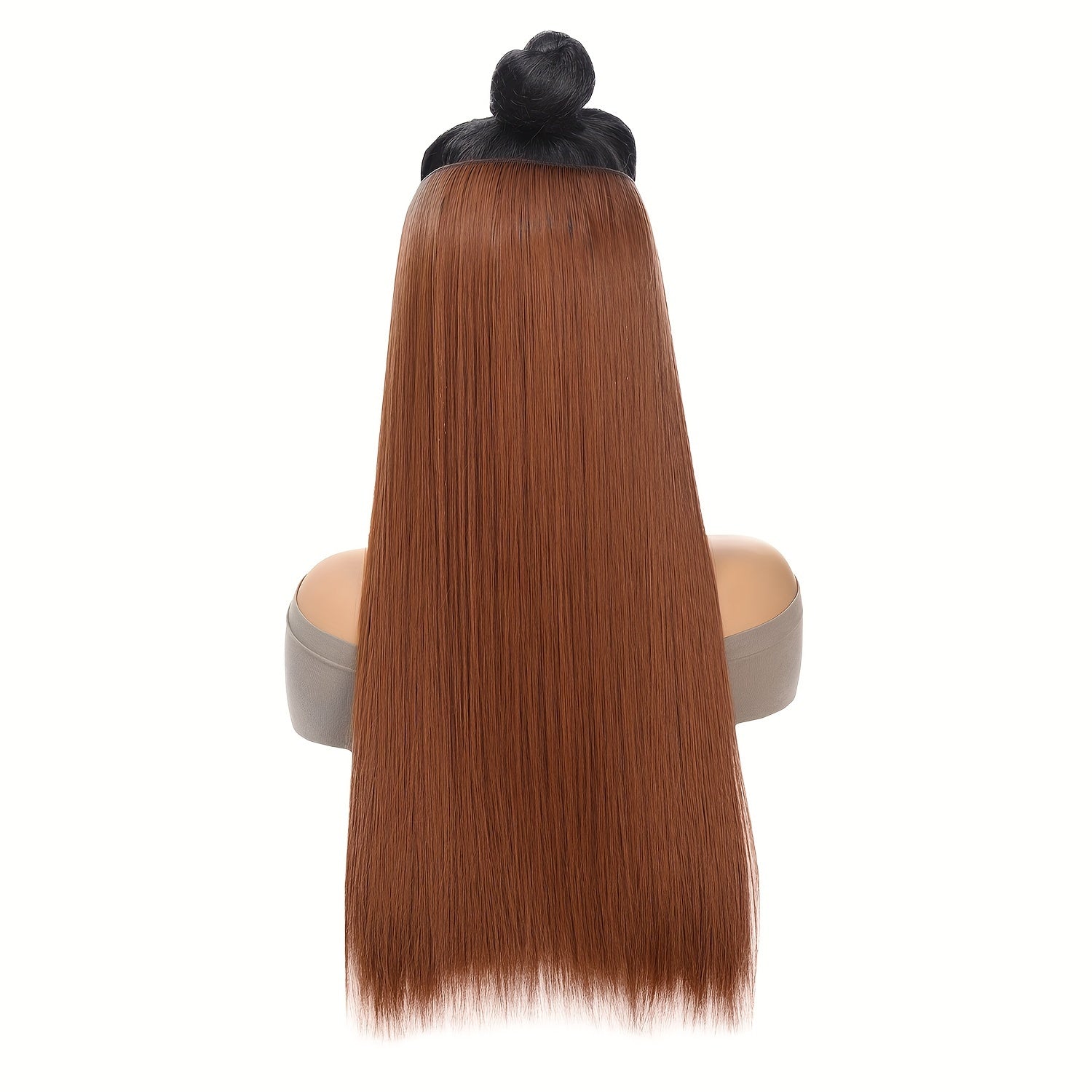 Synthesis Of The Line Type Hair Extensions Straight Hair Wig Piece One Hairpiece With Invisible Fish Line Transparent Wire Adjustable Size