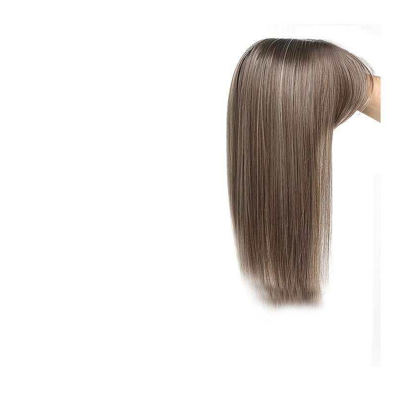 35.56cm Hair Toppers for Women with Thinning Hair Synthetic Clip in Hair Pieces Large Base Wiglets with Bangs Hair Extension Hairpieces Synthetic Straight Hair pieces with Bangs