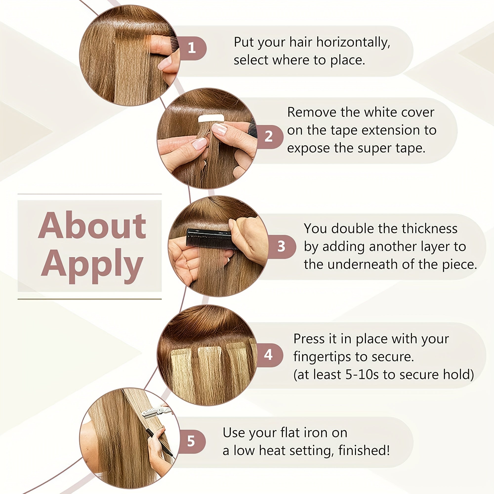 10pcs/1 Pack Straight Real Human Hair Tape In Extensions Straight Smooth Hair Extensions 40.64cm-60.96cm Natural Popular Blonde Color Human Hair Extneisons For Women, Versatile Use For Ewedding, Party, Brithday, Fesitival To Add Volumn And Length.