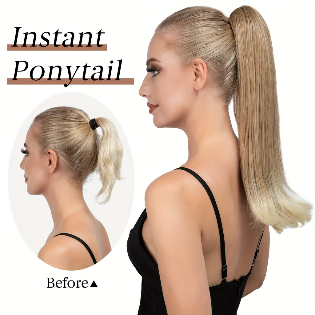180° Rotating Claw Clip Ponytail Extension for Women - Easy-to-Wear Synthetic Curly Wave Hairpiece, Natural Look with High-Temperature Fiber, Versatile Styling for All Hair Types, Versatile Hairpiece | Curly Wave Design | Secure Fit Clip