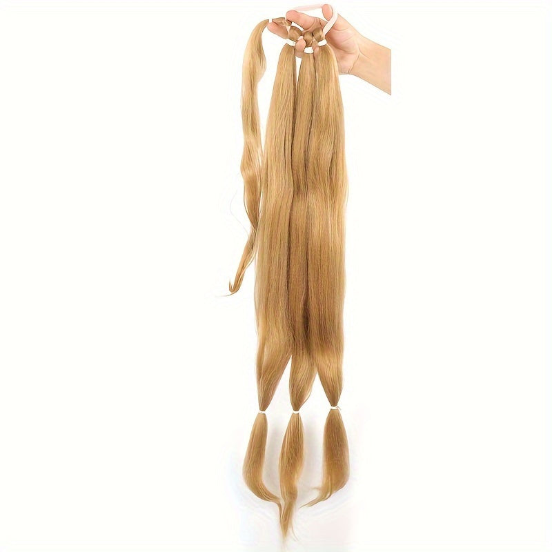 Elegant Long Straight Braided Ponytail Extension for Women - Natural-Looking, Soft Synthetic Hair with High-Temperature Fiber, Easy Wrap-Around Design - Perfect for Daily Use, Ponytail Hair Extensions