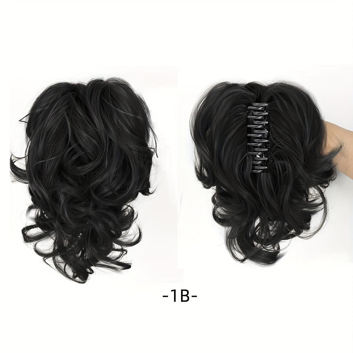 Elegant Curly Wave Ponytail Extension for Women, Fashionable Short Ponytail Clip-On Hairpiece with Volume and Texture