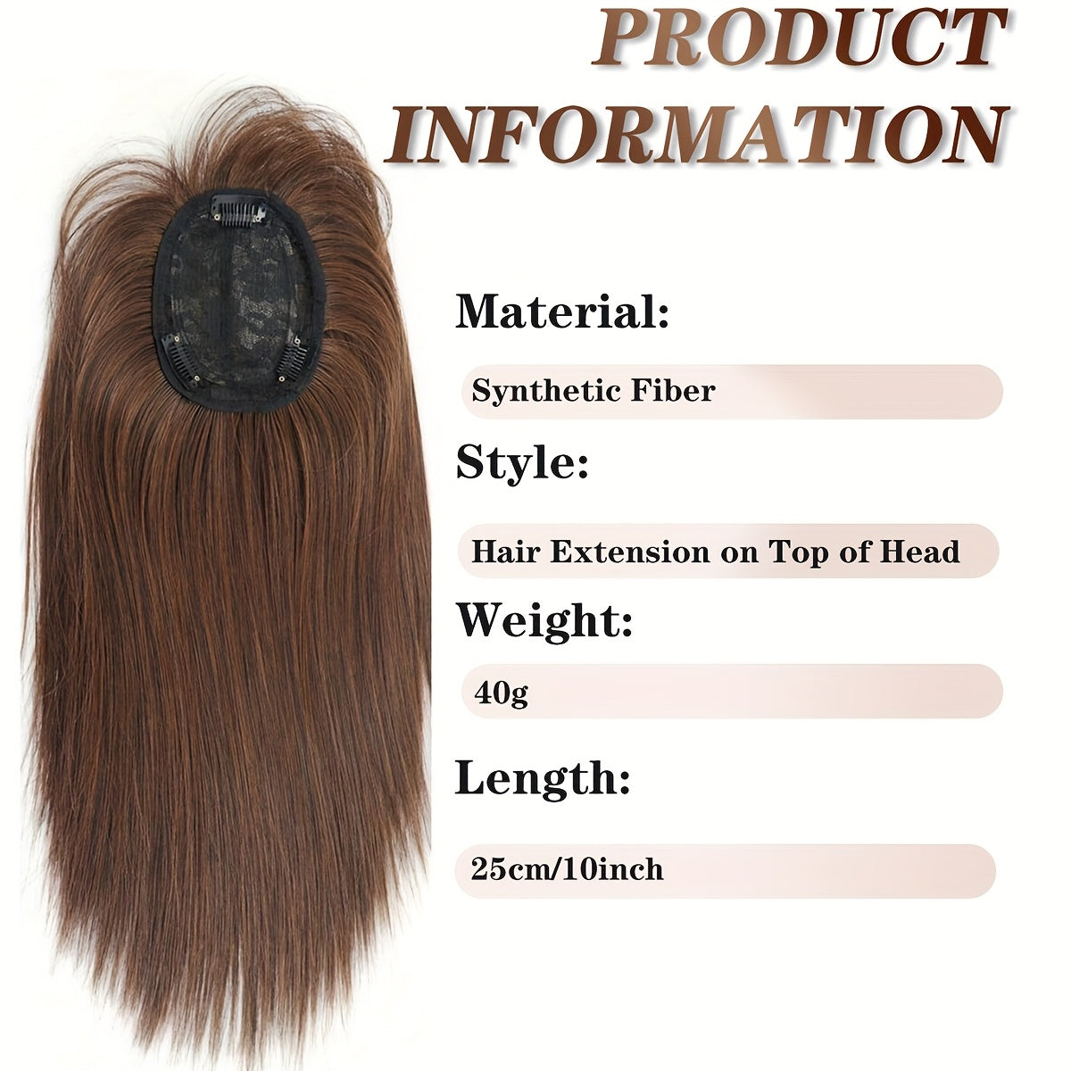 Seamless 3D Clip-In Bangs - Natural Look Straight Synthetic Hair Pieces for Women, Invisible White Hair Cover, Hair Clips