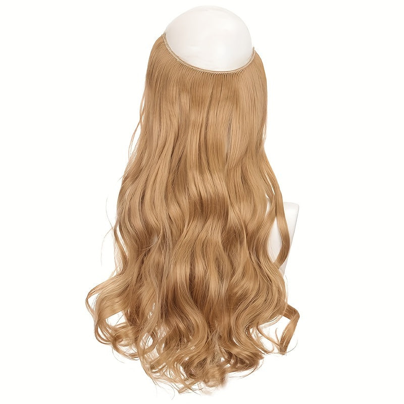 Invisible Wire Women's Hair Extensions - Easy-Clip Curly Synthetic Hairpieces, Comfortable & Natural-Looking for Full-Body Curls