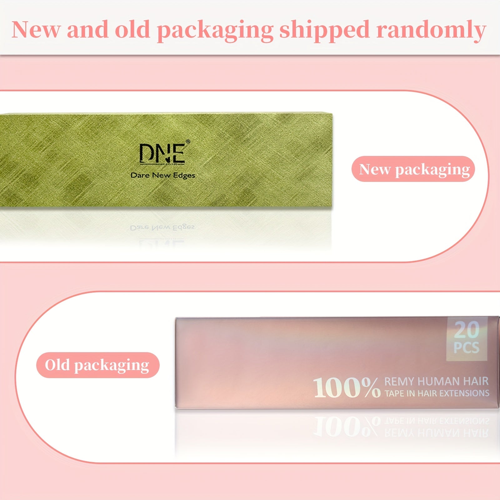 20pcs Straight Tape In 100% Human Hair Extensions 4/27Highlight Human Hairy Seamless Invisible for Thin Hair Woman Top Quality Thick Ends Healthy and Durable Human Hair Extensions Invisible Tape in for Salon Random Packaging Box: Pink or Green