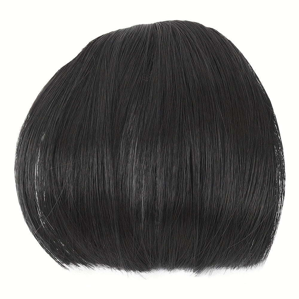 Chic Clip-In Bangs for Women - Straight, Natural Look with Temples | Versatile Hairpiece for All Hair Types