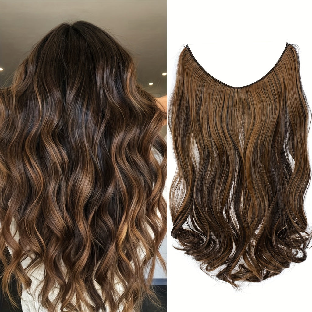 Hair Extensions Invisible Hair Extensions Secret Hidden Wire Long Curly Hair Pieces For Women Synthetic Halloween Christmas
