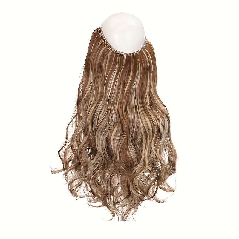 Invisible Wire Women's Hair Extensions - Easy-Clip Curly Synthetic Hairpieces, Comfortable & Natural-Looking for Full-Body Curls
